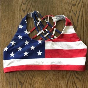 Born Primitive American flag sports bra